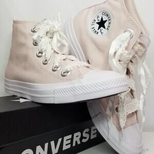 Converse Women's CTAS Crochet Laces  Hi Tops Size 9 Blush A14831F NWT